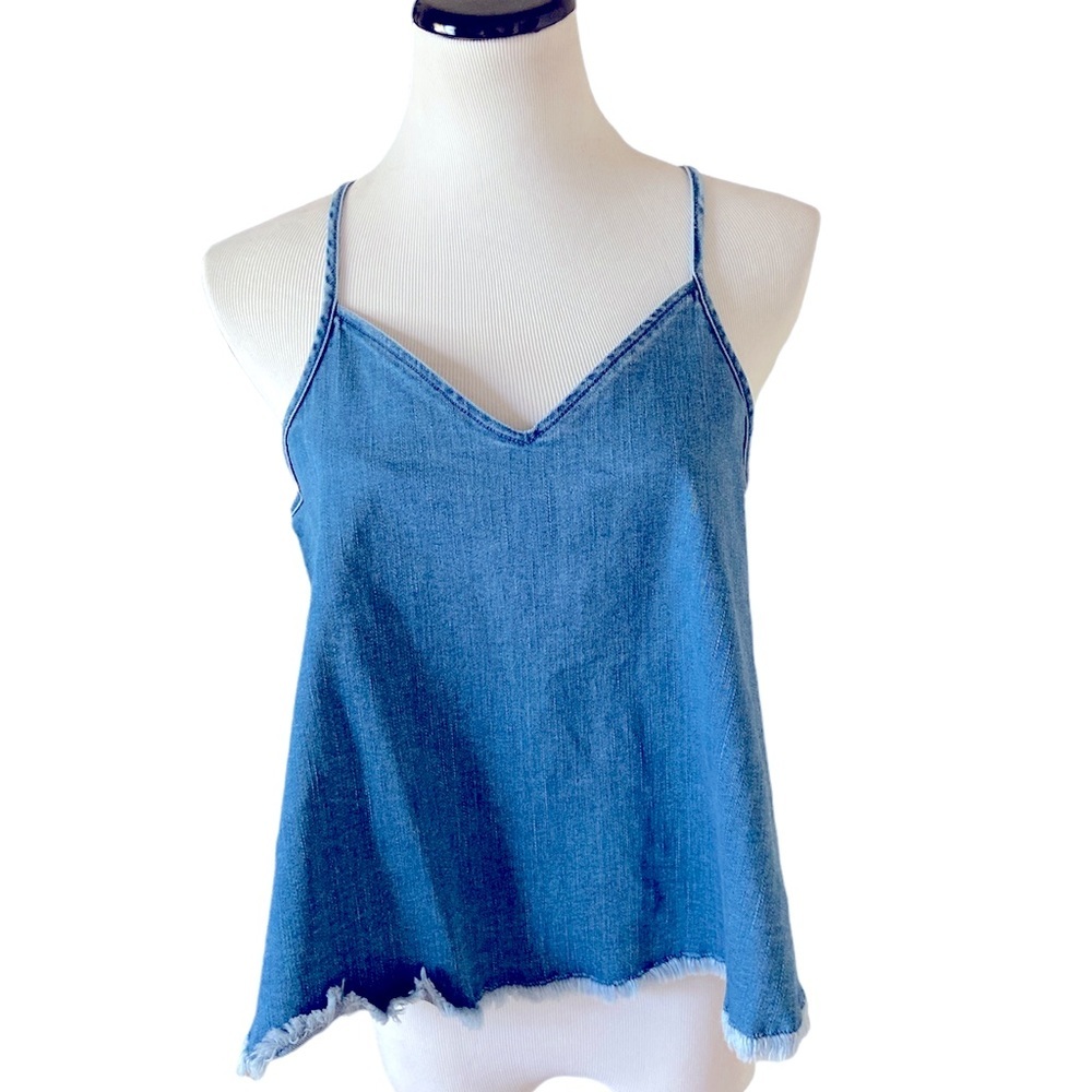 Mossimo Denim top with distressed hem